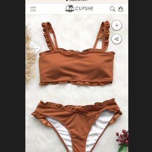 Cupshe two piece rust new with tags